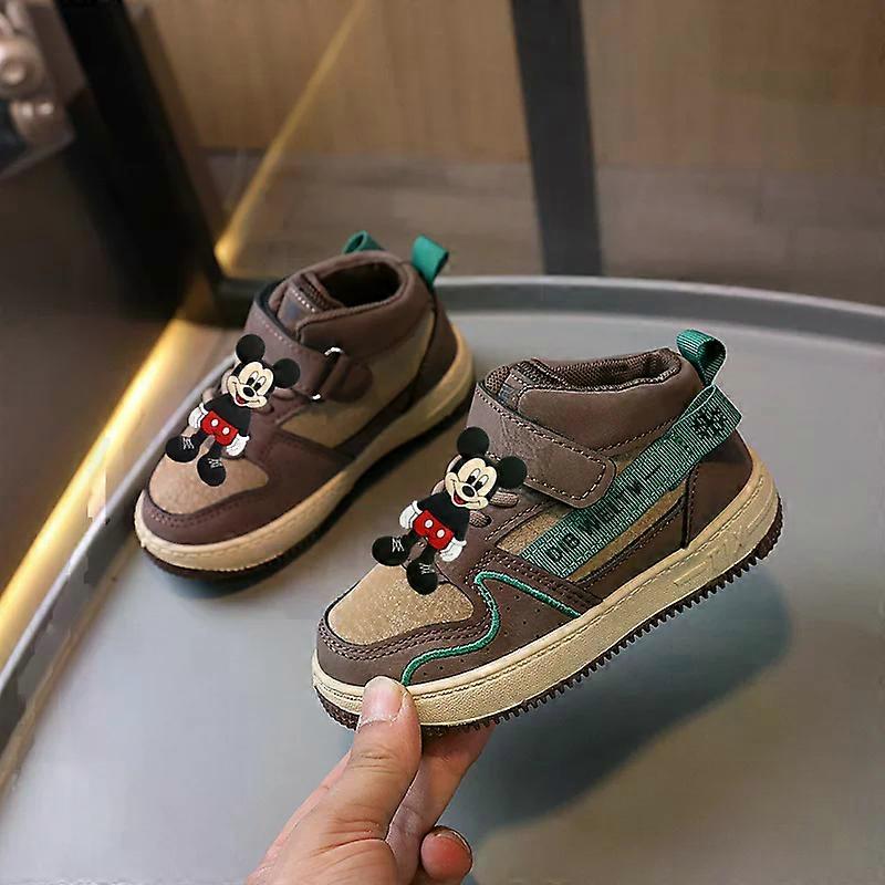 Disney Children Sports Shoes Girls New Spring  Autumn boy Sports Dad Shoes Girls' Big mickey mouse Dirt-Resistant Casual Shoes