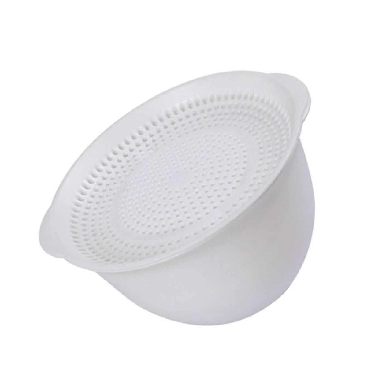 Microwavable Draining Bowl for Kitchen, MultiPurpose Fruit and Vegetable Strainer, Microwave Safe