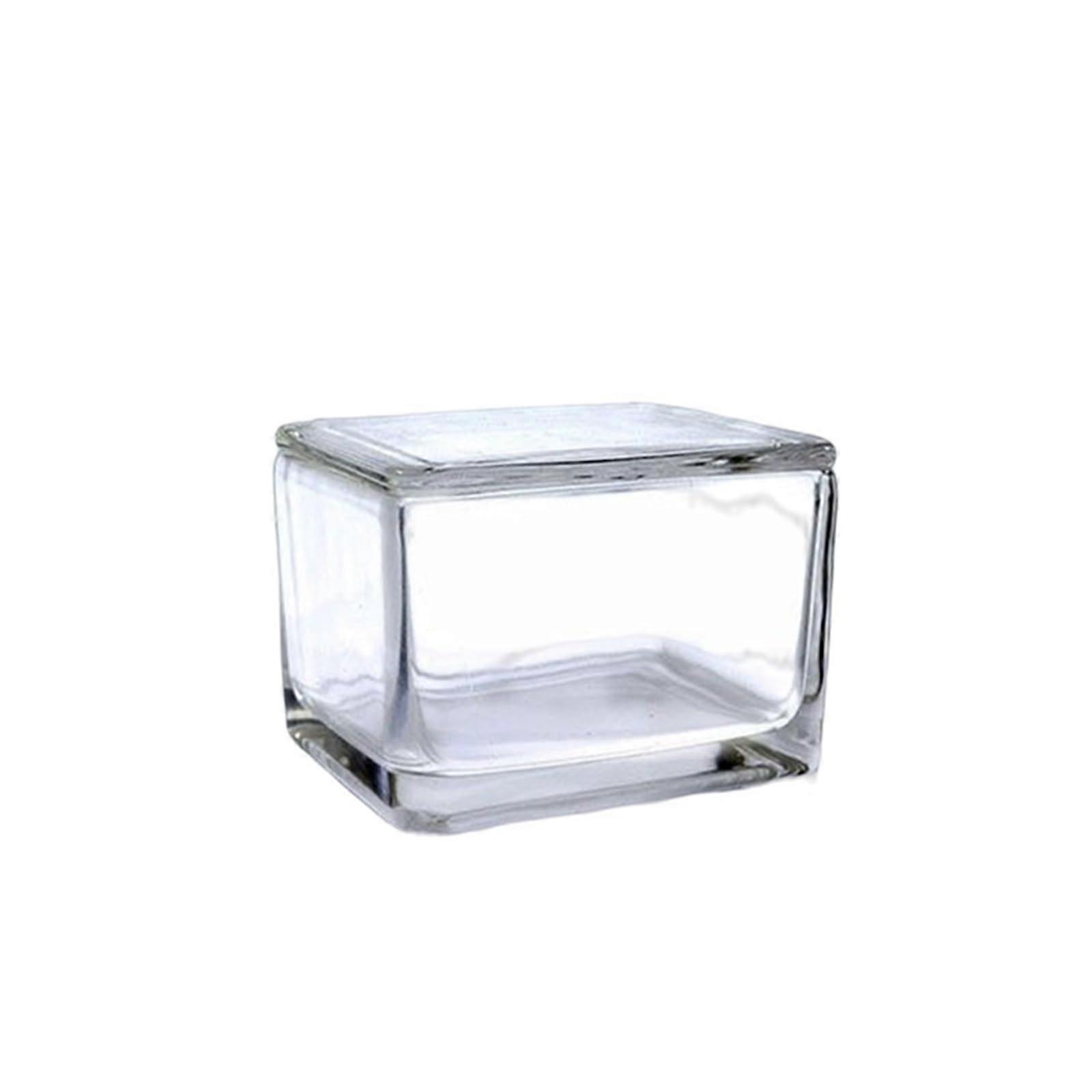Laboratory Glass Staining Jar with Cover,  Capacity 20Slide Holder for Microscope
