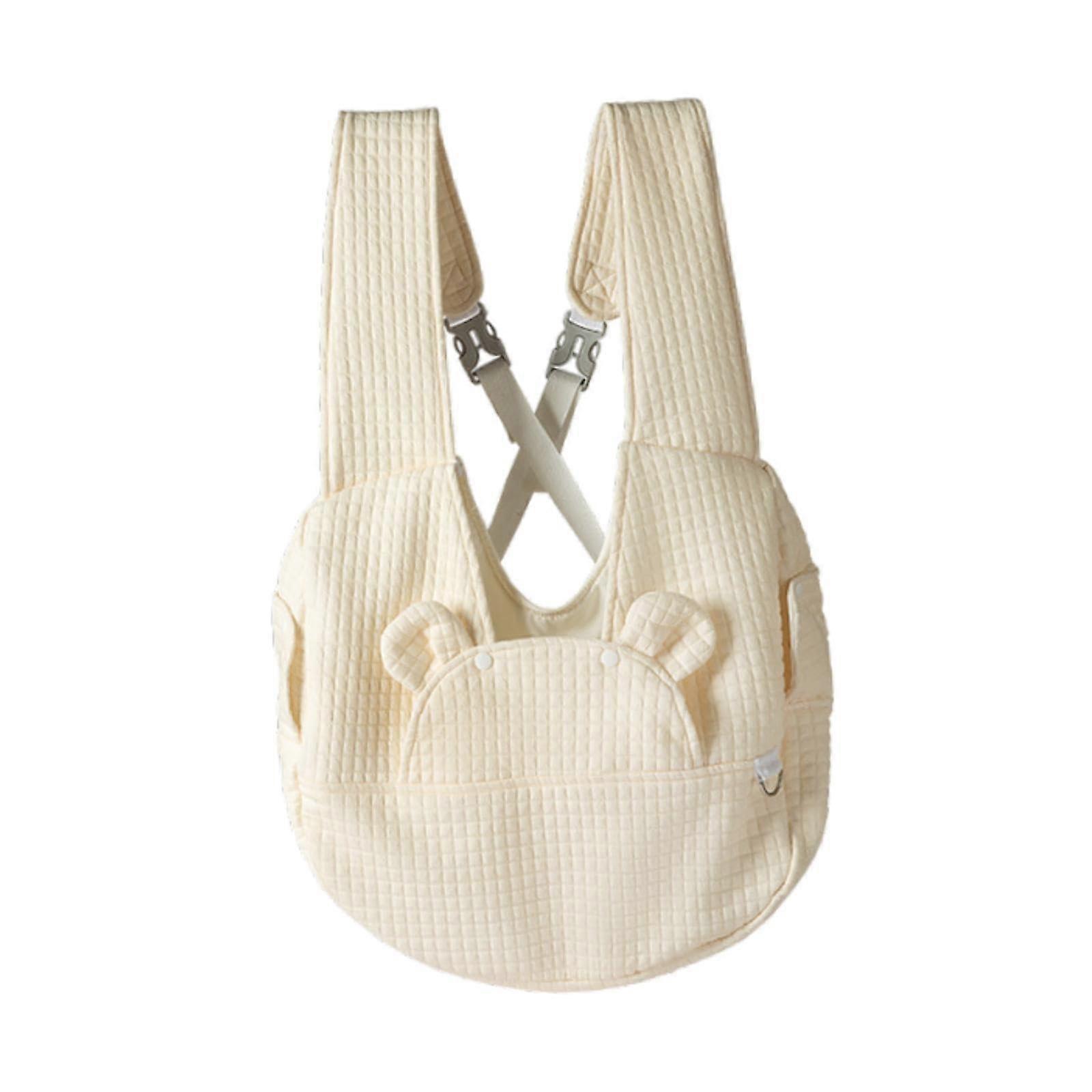 Pet Backpack Carrier for Small Dogs and Cats with Spacious Interior and Shoulder Strap, White