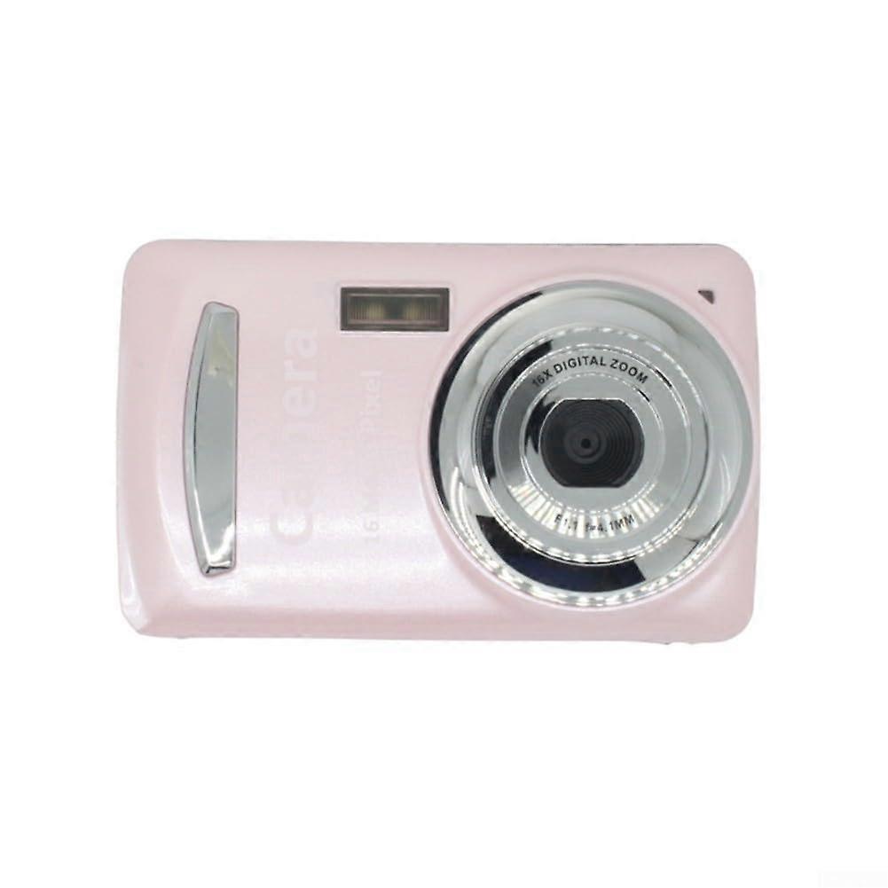 Digital Vlogging Camera 16MP 1080P Video with 16X Zoom and Stabilization Compact Pink
