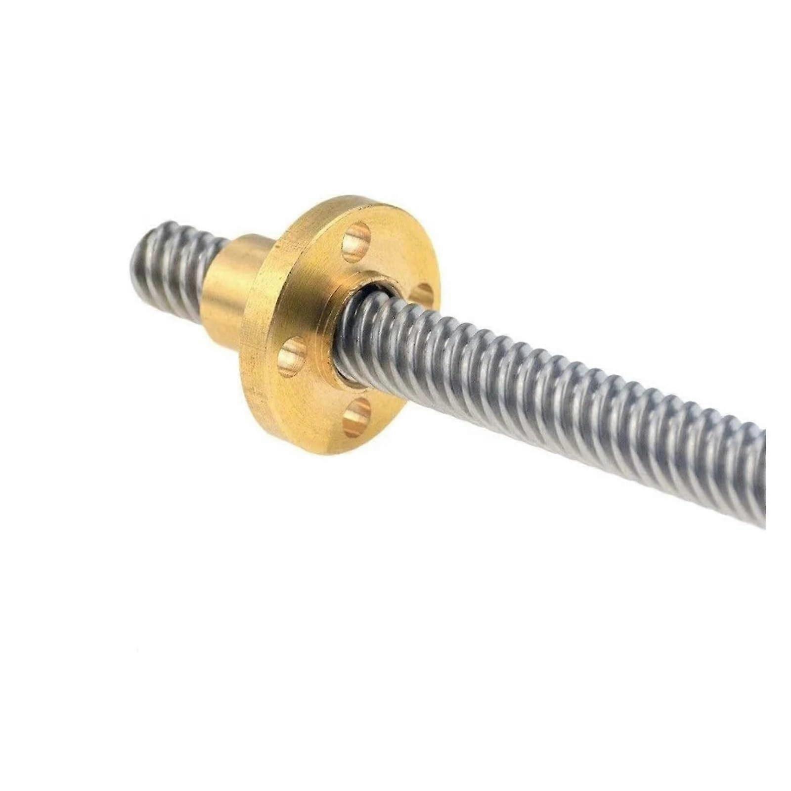 T8 Lead Screw 500mm with Brass Nut, 8mm Trapezoidal Thread Rod for 3D Printer CNC