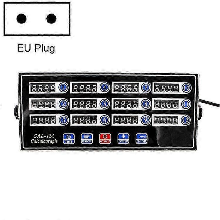 Kitchen Timer Fried Chicken Burger Baked Timer, EU Plug, Specification: 12 Channel 12 Channel