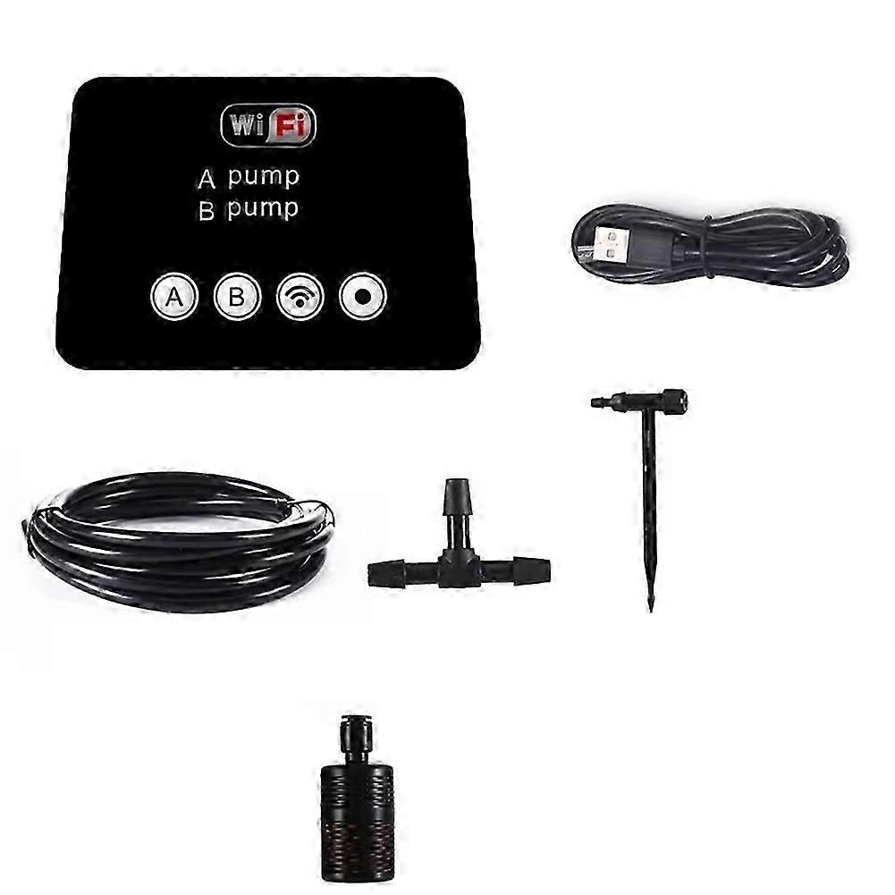 Smart WIFI Watering Device Double Pump Timed Automatic Adjustable Drip Irrigation Timer System Controller for Garden