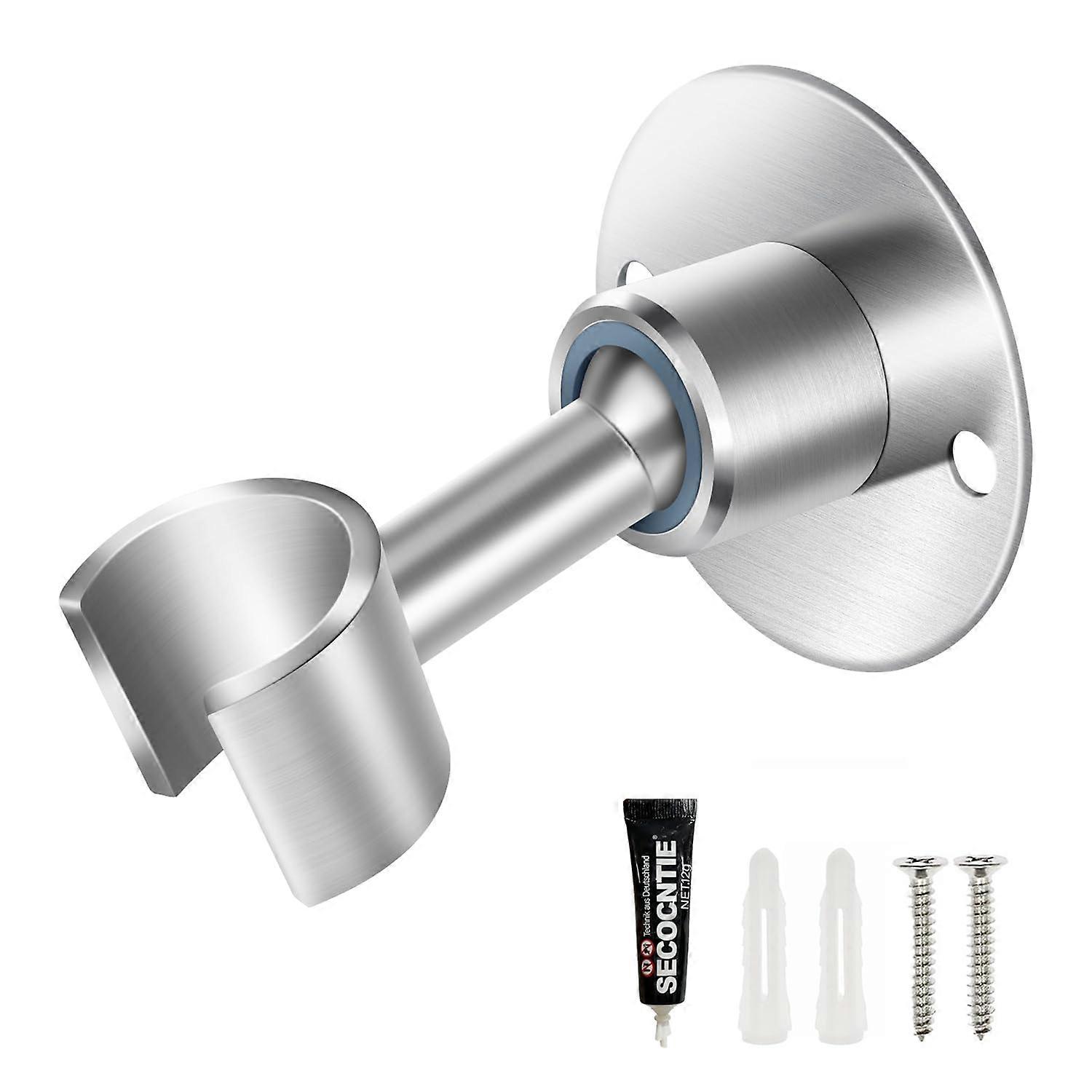 Shower Head Holder Stainless Steel Adjustable Bracket 360° Rotation Rustproof Wall Mounted