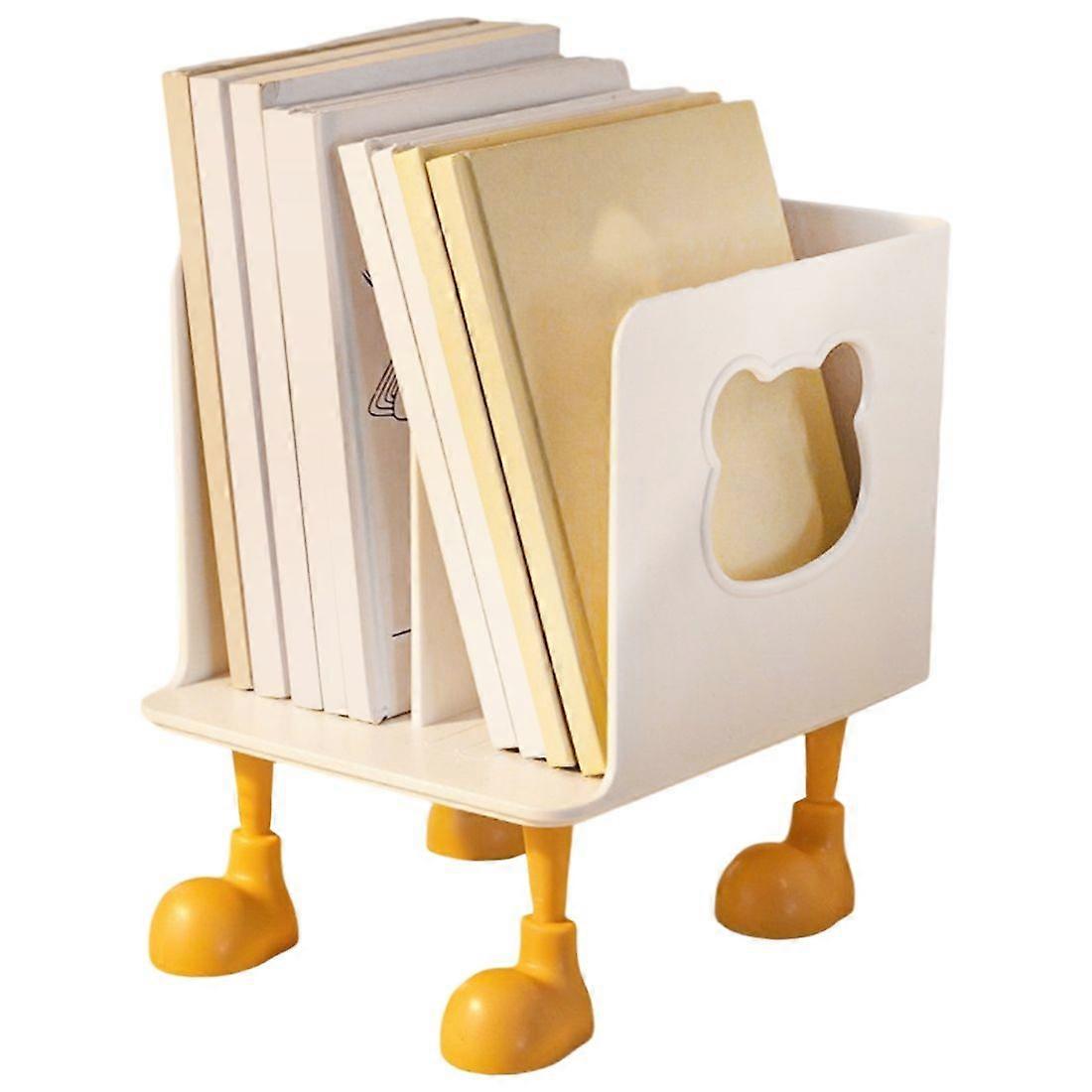 Creative Desktop Book Stand with Layered Storage for Office and Dorm Use