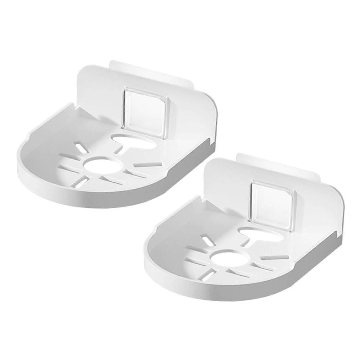 Security Camera Wall Mount and Adhesive Floating Shelf, No Drill, Heavy Duty, Space Saving, White