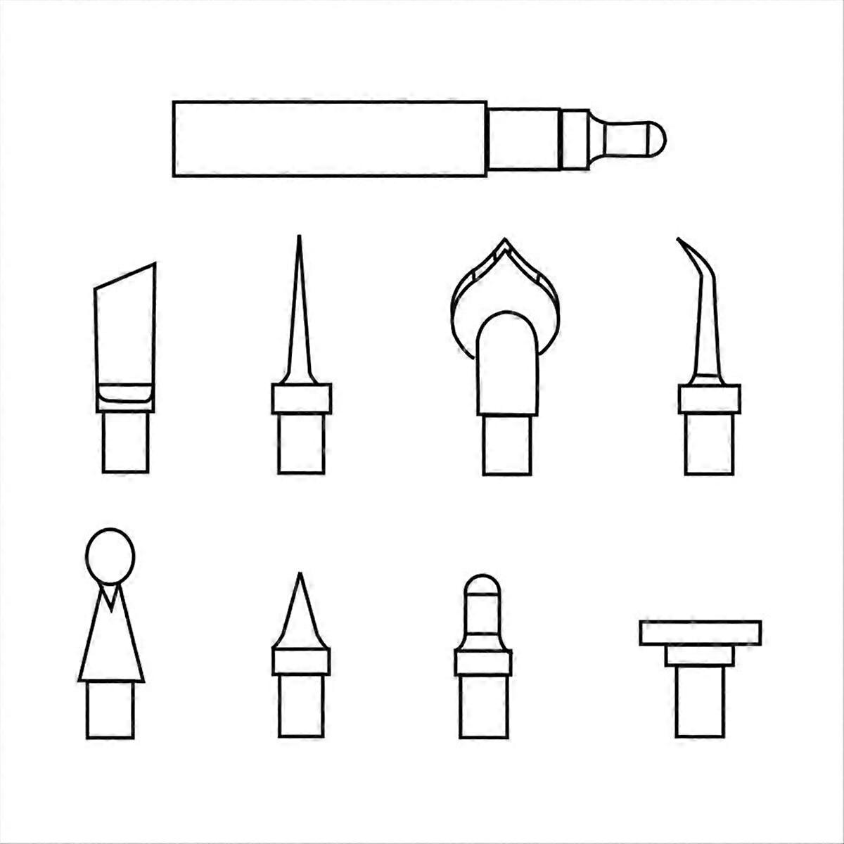 Soldering Iron Tips Heat Insertion Tips Kit Replaceable Soldering Welding Iron Tips Kit for 3D Print