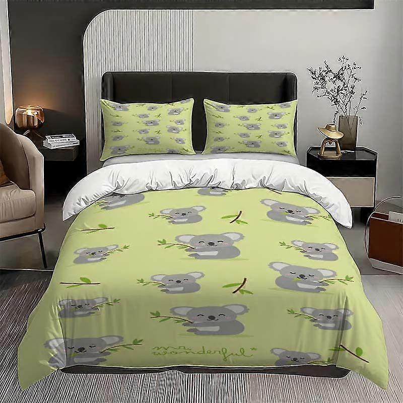 Koala Bear Pattern Bedding Set Soft and Comfortable Bedding Set Suitable for All Seasons