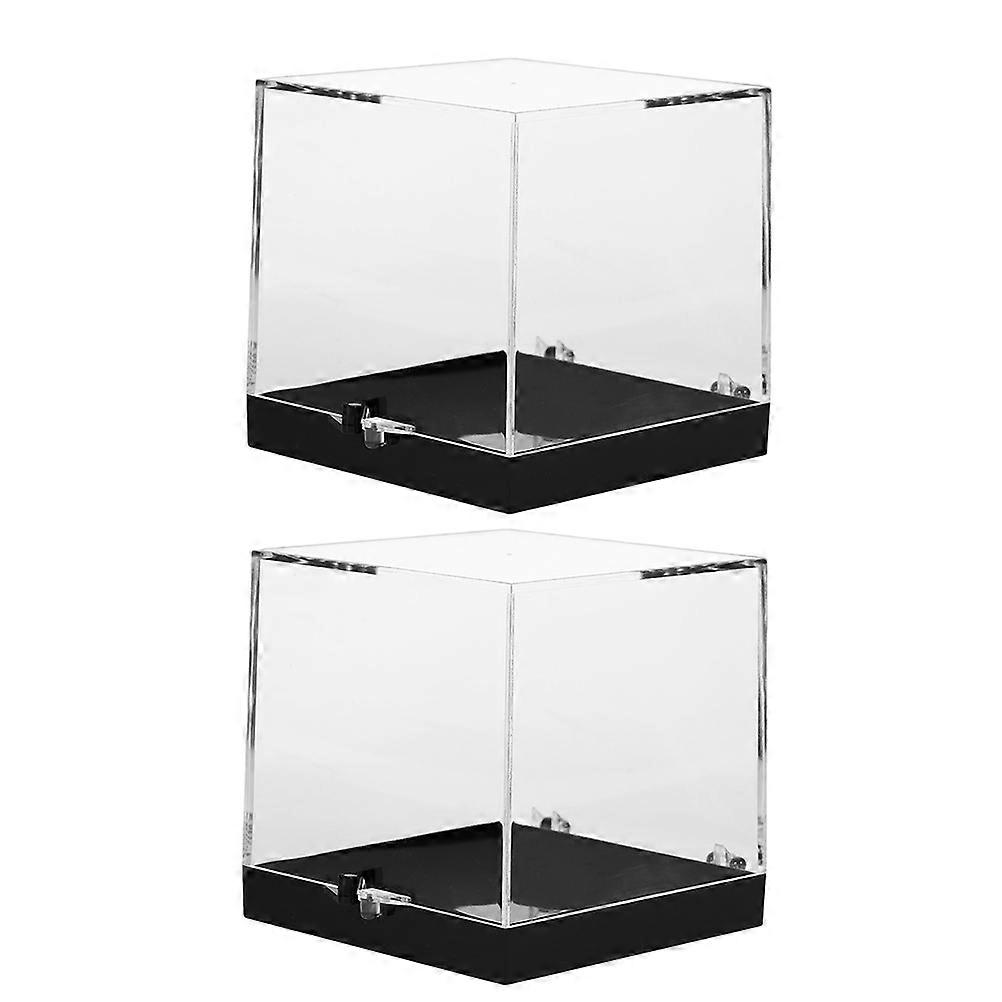 Mineral Collection Rock Display Box for Storage 2Pcs Plastic Organizer
