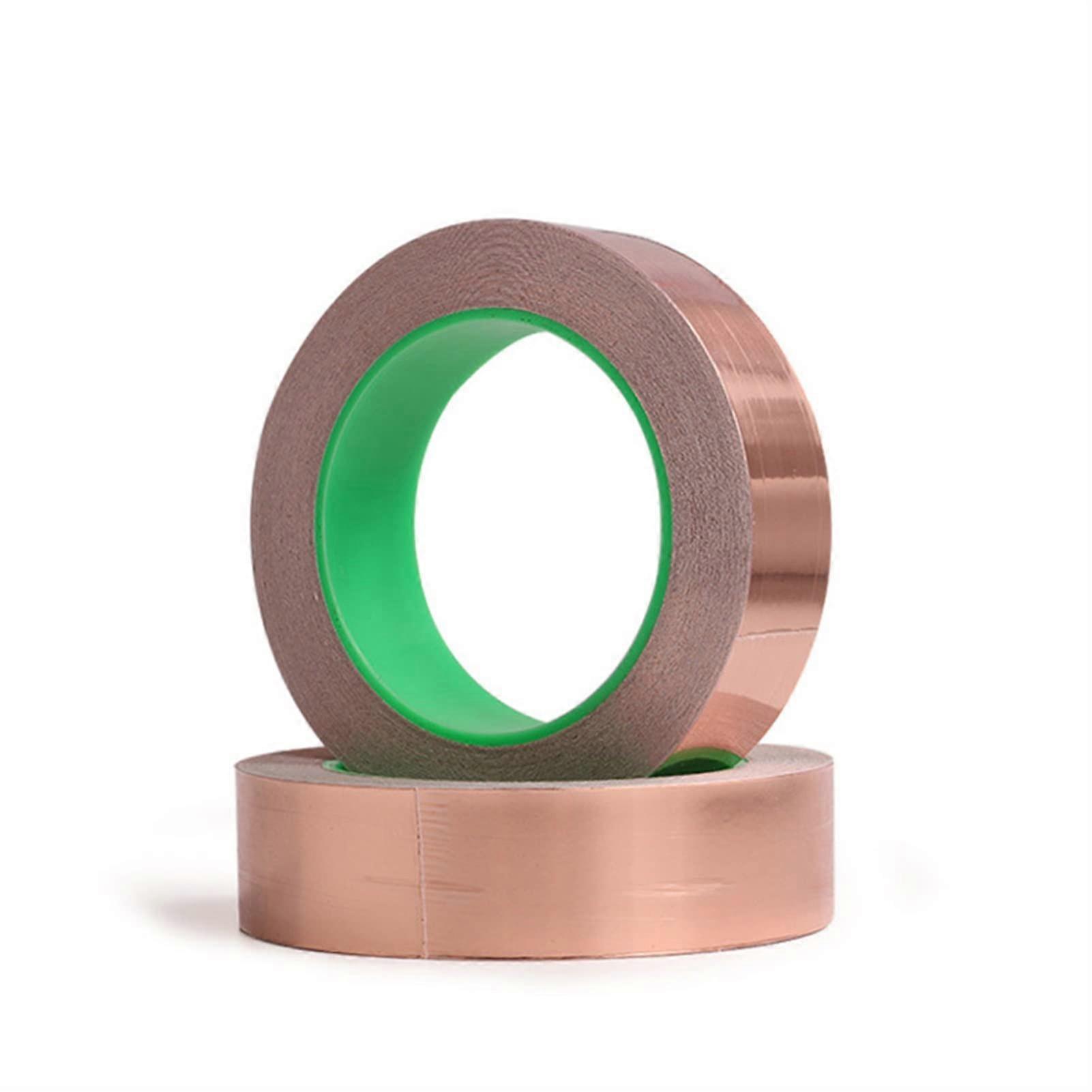 10mm Copper Foil Tape with Conductive Adhesive Backing for Electrical Shielding 20M Single Sided