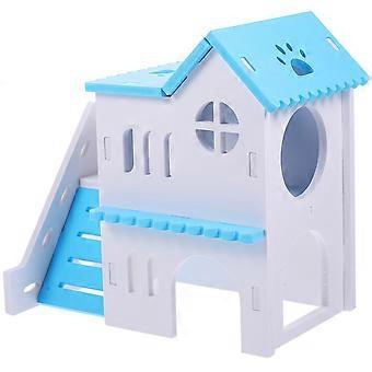 Marsvins gömställe för husdjur himmelsblå PVC hamstervilla