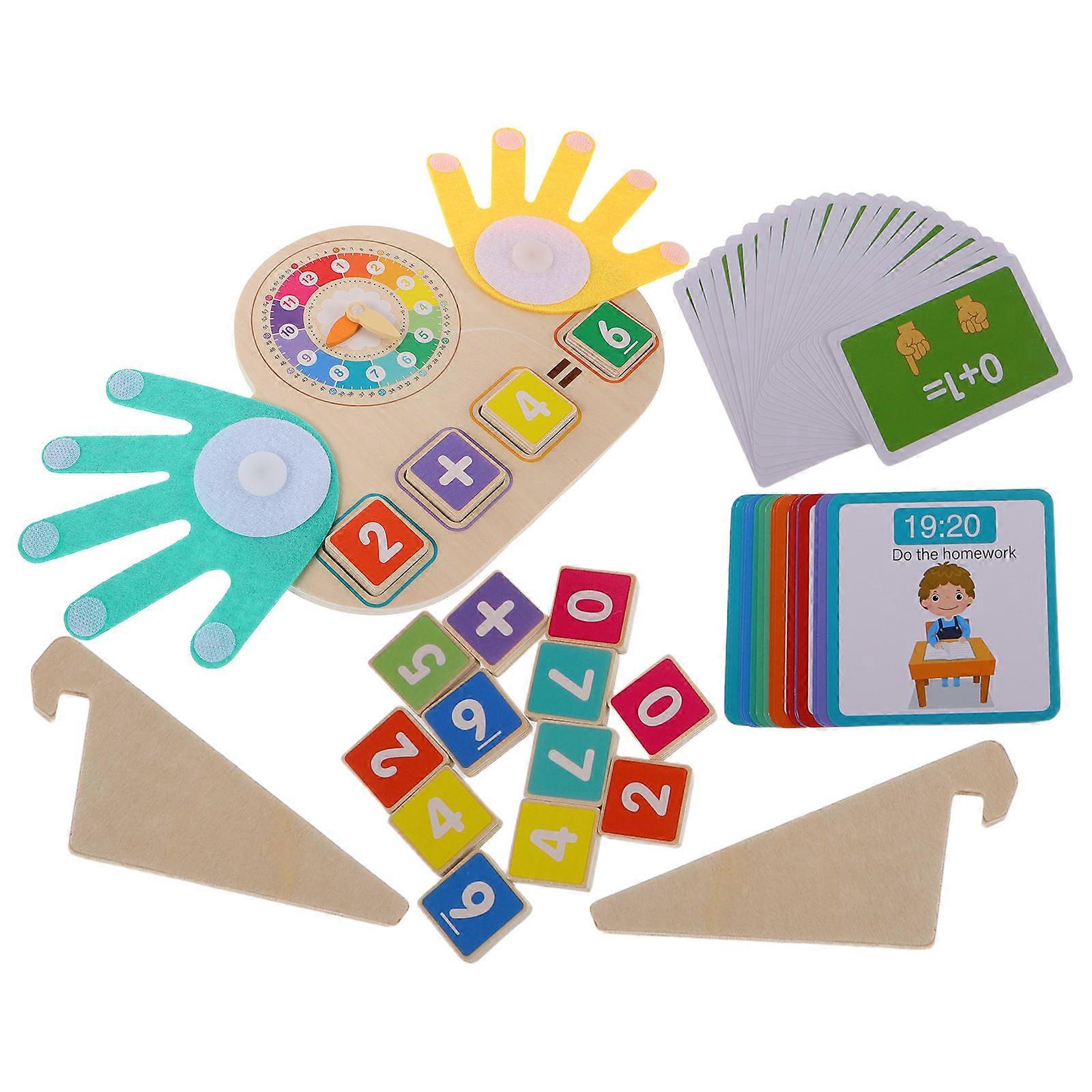 Math Learning Toy Wooden Counting Frame for 1Set Interactive Learning