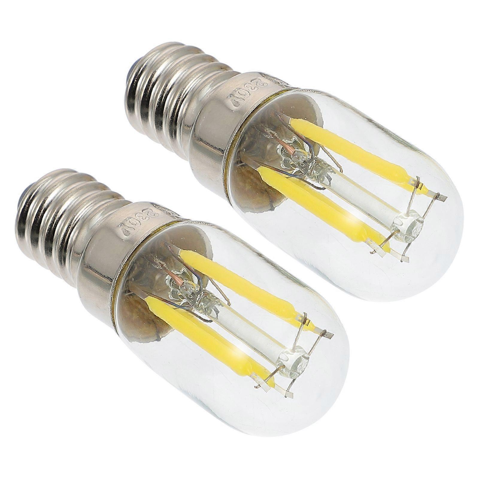 Refrigerator Bulb LED Light Bulb for Lighting 2Pcs Silver Glass