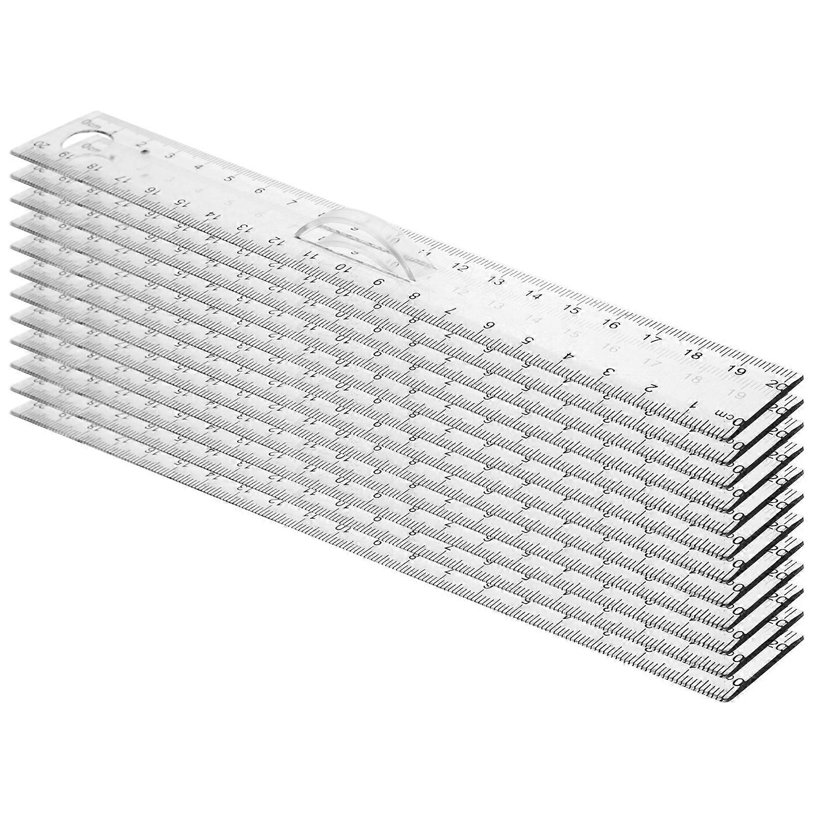 Drawing Ruler Plastic Scale for Precise Measuring 20Pcs Pack