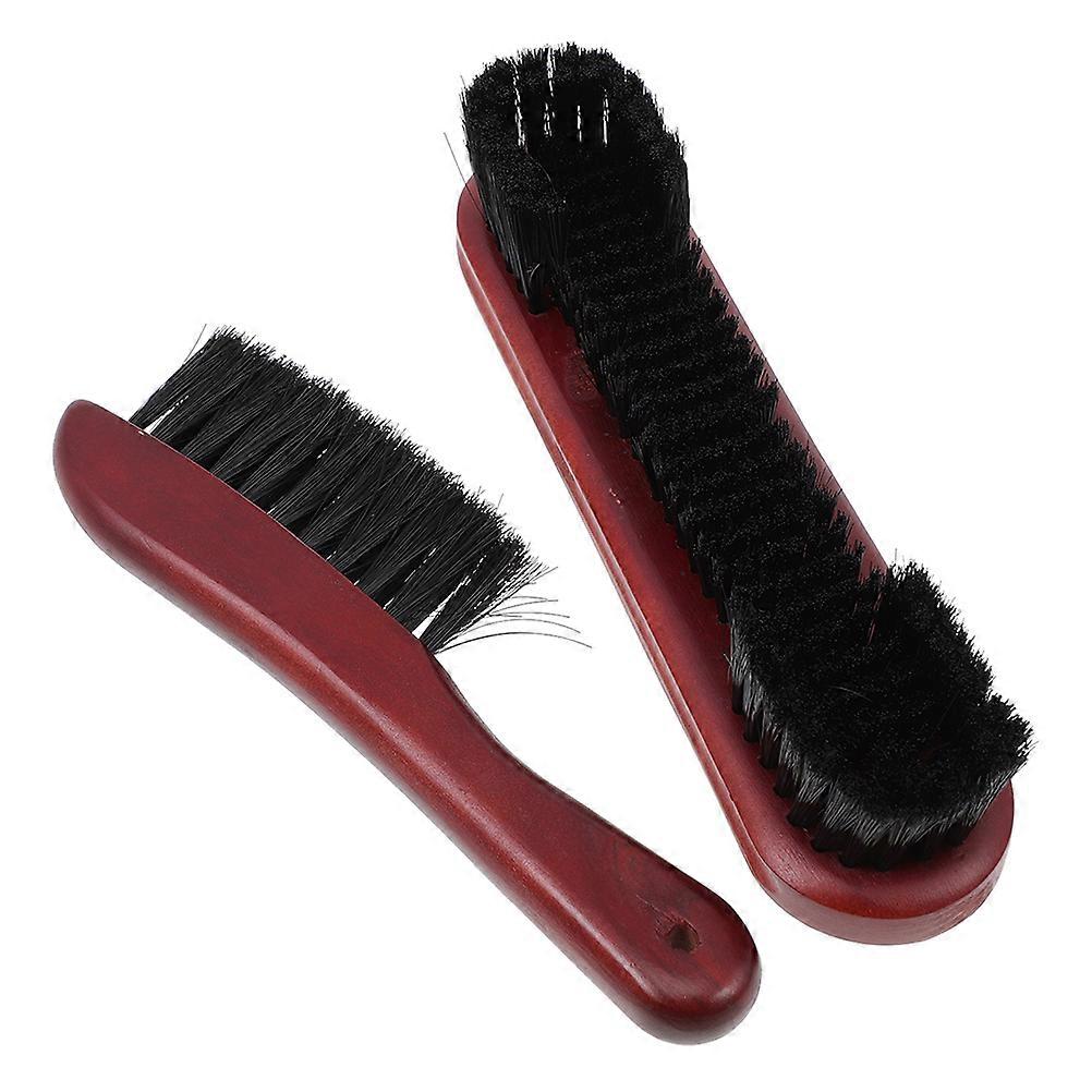 Red Pool Table Brush Set for Cleaning Use 2Pcs Billiard Table Tools