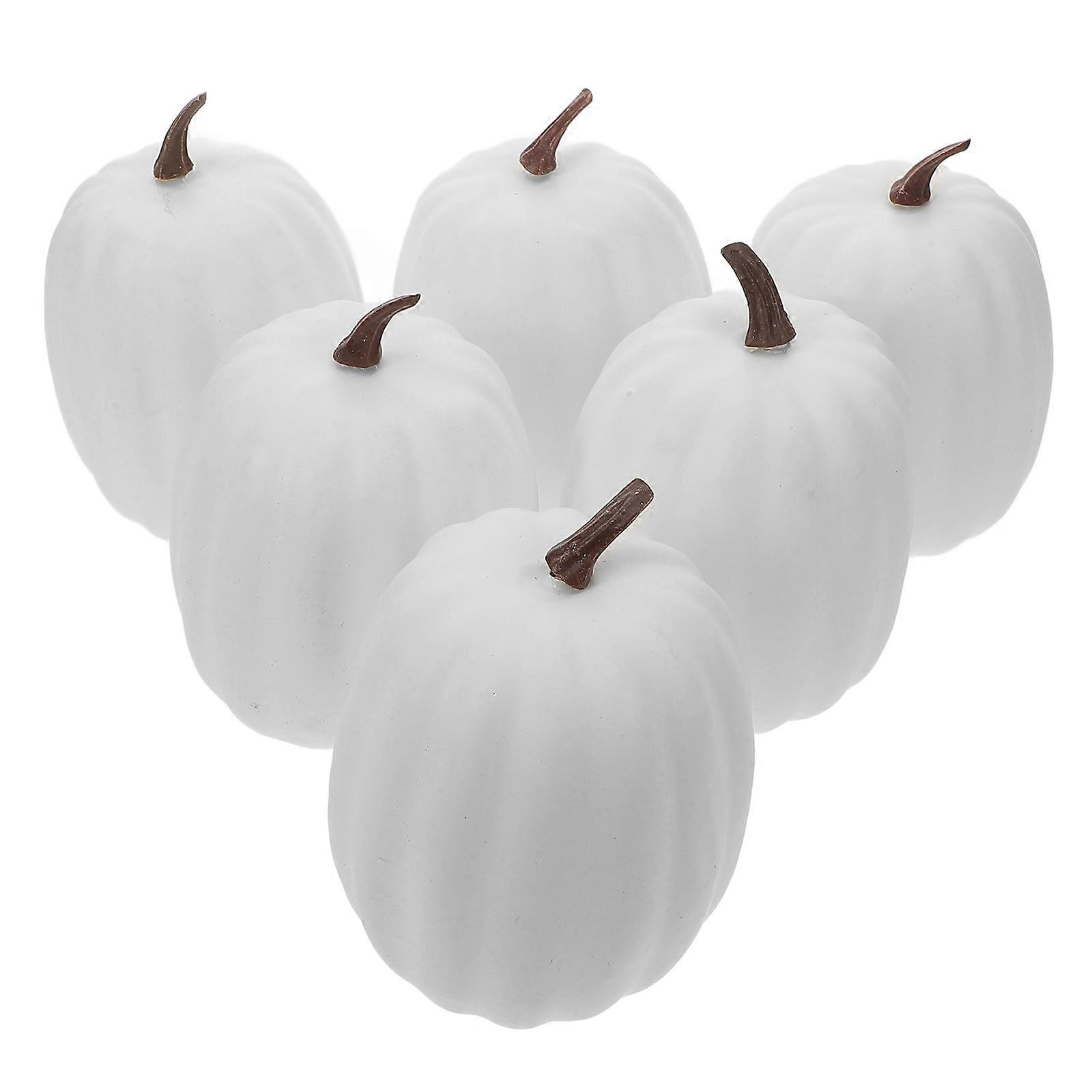 Fake Pumpkin Props Simulation Pumpkin Decor for Decoration 6Pcs Set