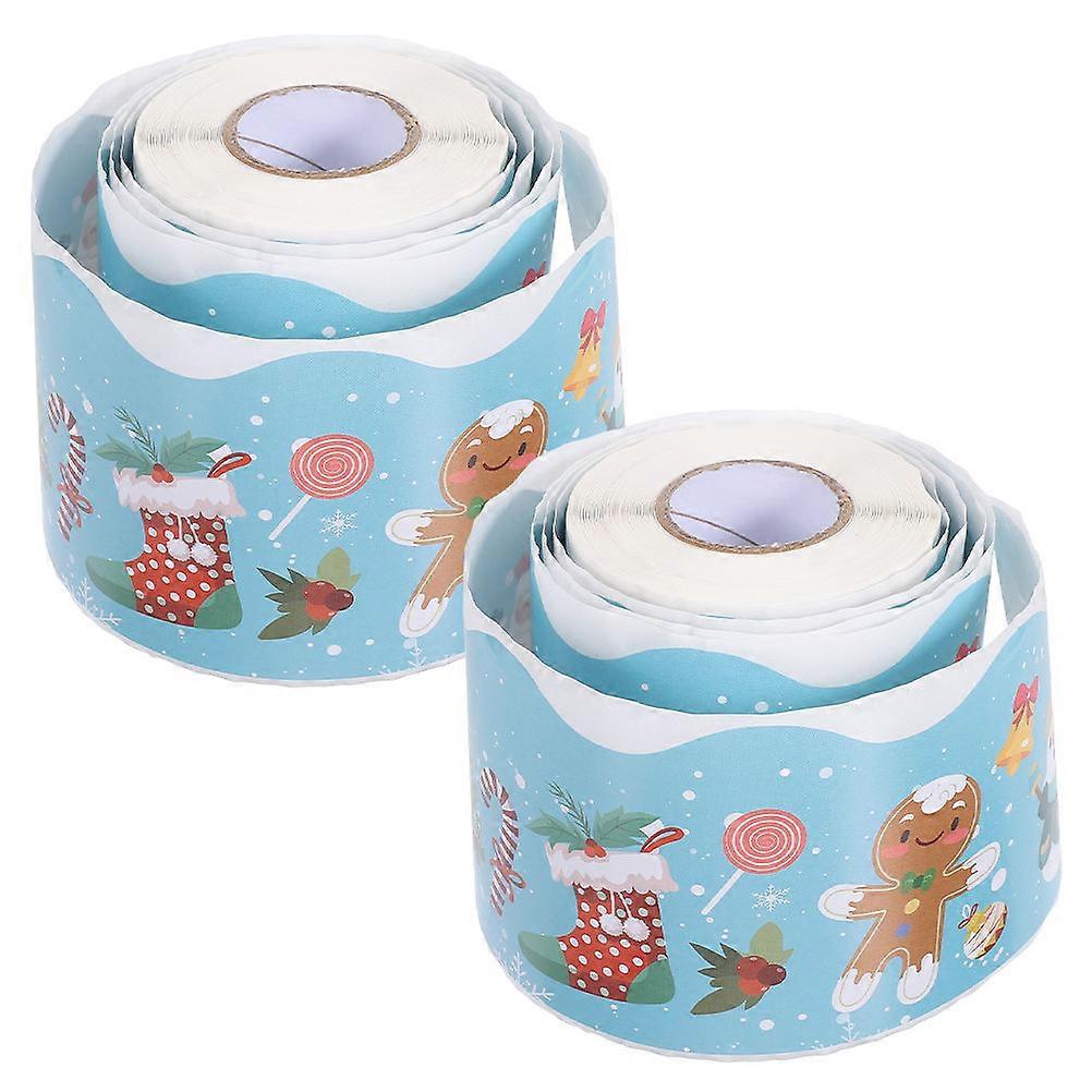 Decorative Bulletin Board Border Trim for Decoration 6 Rolls Multi