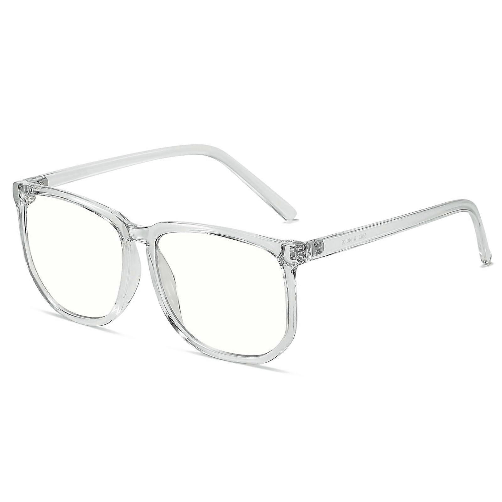 Oversized Blue Light Blocking Computer Gaming Glasses TR90 Ultralight Square Frame Black