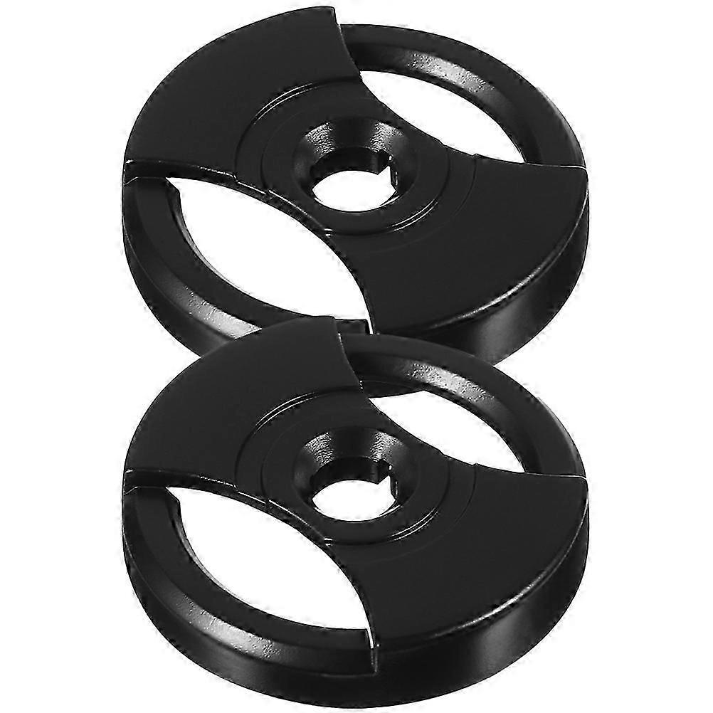 Record Player Adapter Plastic Round Adapter for Turntable 2Pcs Black