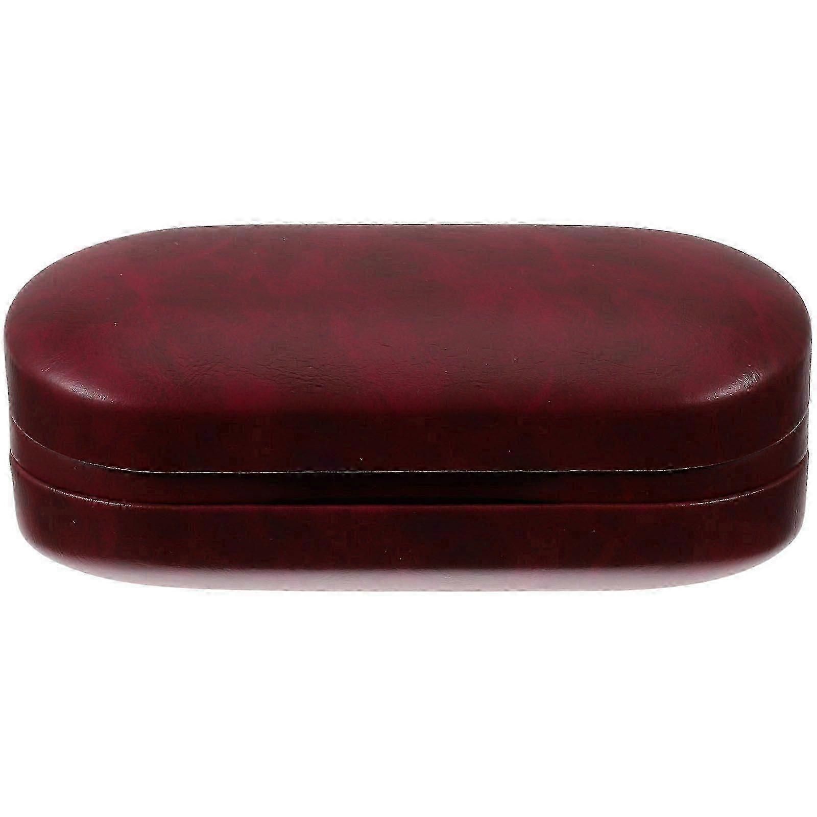 Dual Sided Glasses Case - Hard Shell Eyeglass Storage Box for Large Frames