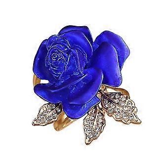 Anneau pour foulard – Motif rose et strass – pour foulard en soie femme