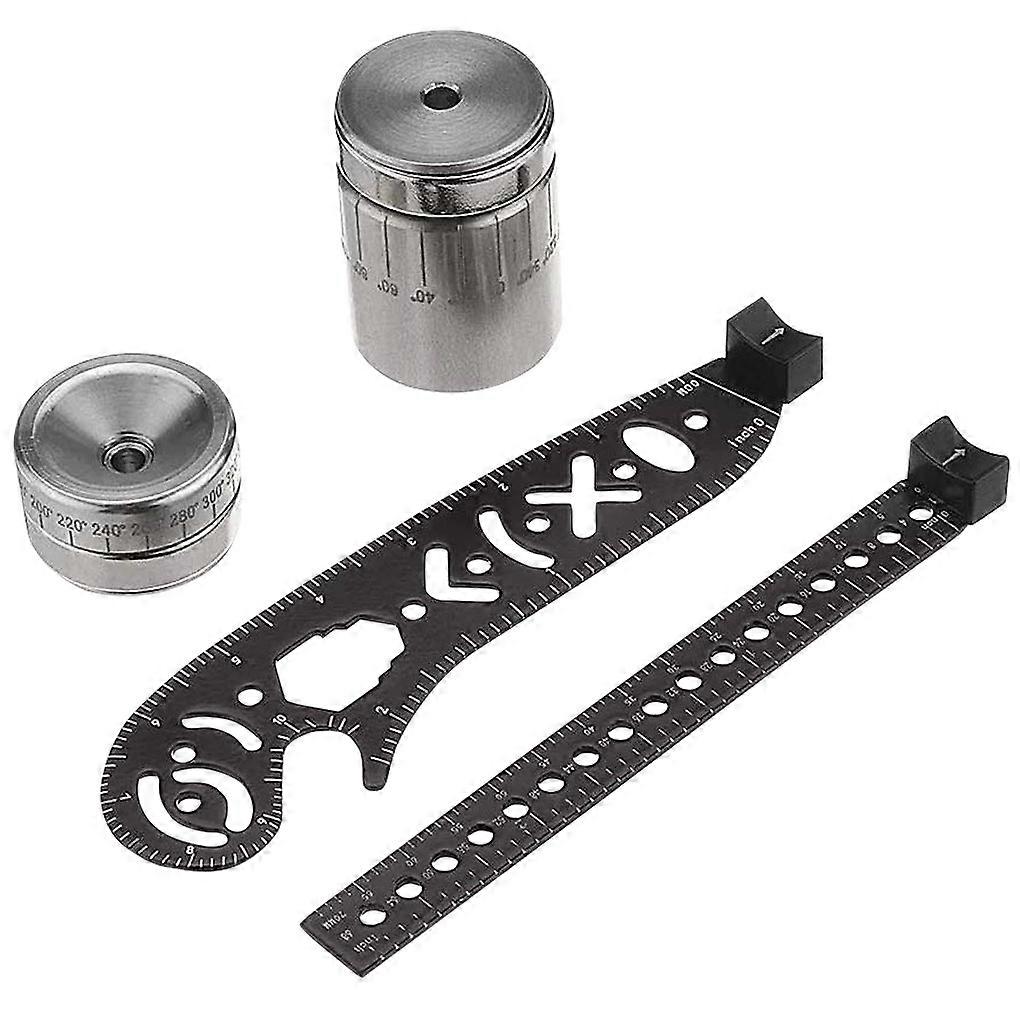 Multifunctional drawing tool, multifunctional drawing curve ruler, mini compass, protractor combination