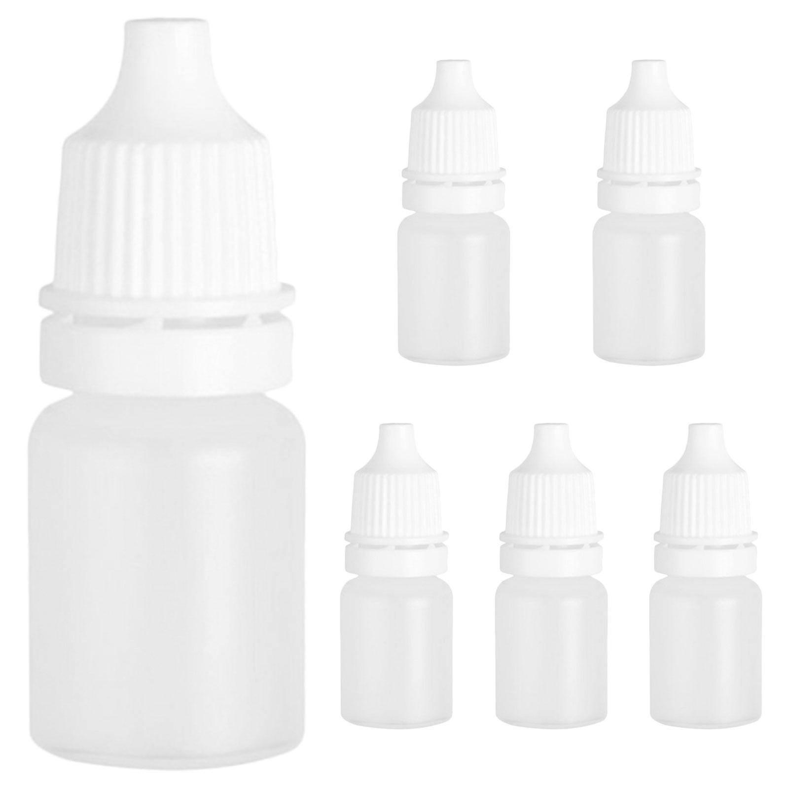 6Pcs 5ml Empty Plastic Squeezable Dropper Bottles Eye Liquid Dropper Dropping Bottles (White)