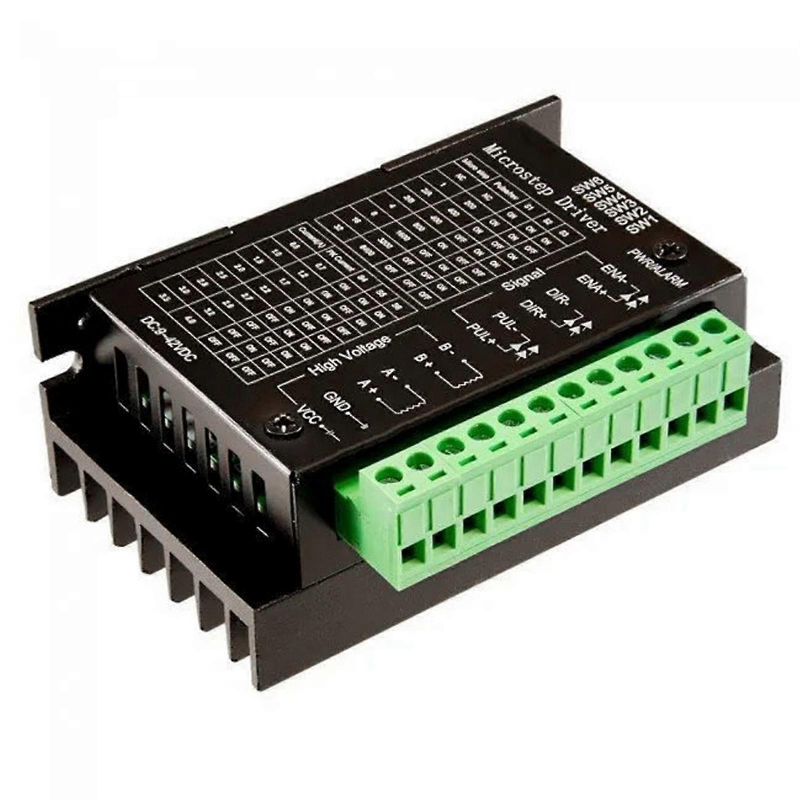 Stepper Motor Driver Module, Microstepping Function 32 Subdivision High Efficiency Stepper Motor Controller Board with Wide Voltage Input and