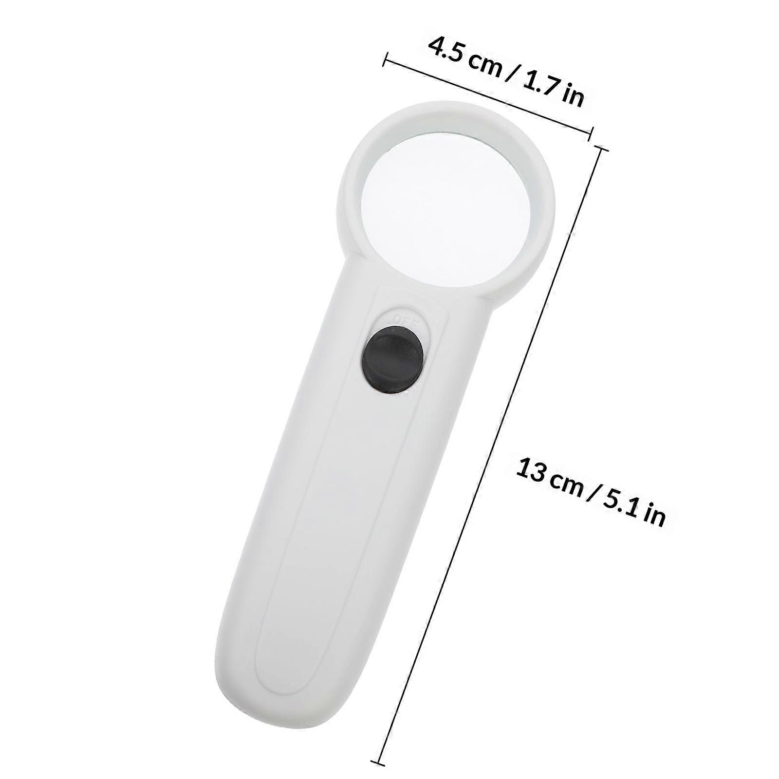 Handheld Magnifier LED Light for Magnifying Use 1Pcs Durable Plastic