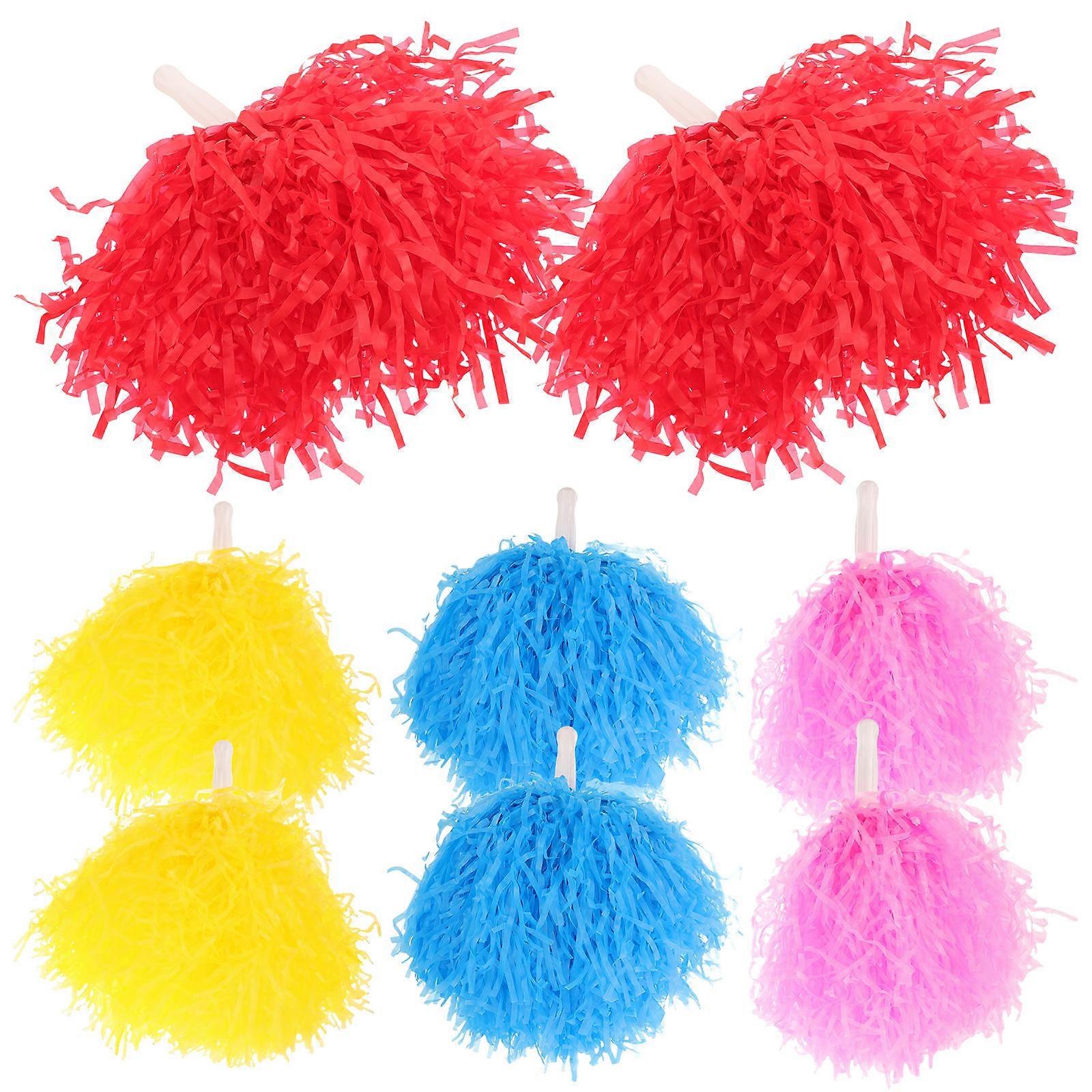 Cheerleader-Pompons, 8 Stück, verschiedene Farben
