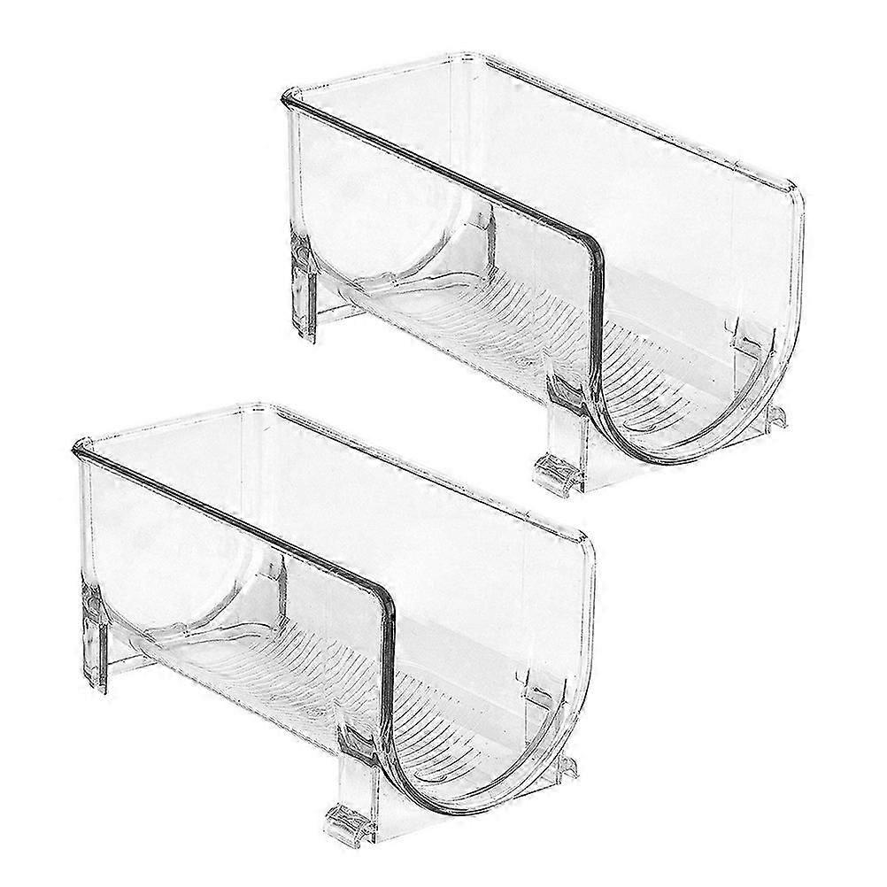 Transparent Drawer Style Wine Holders, 2Pcs, PET Material