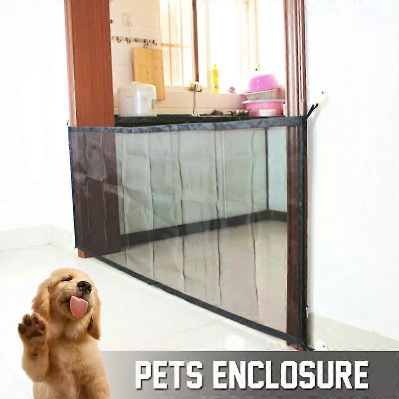Portable Magic Mesh Pet Dog Cat Gate Door Barrier Safe Nets Guard Install Fence