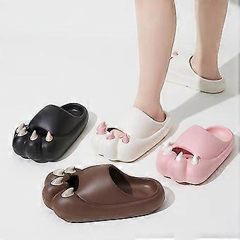Fun Tiger Claw Protection des pieds Nouveauté Pantoufles Femmes Été 2023 Nouvelle plate-forme Antidérapant Diapositives Sandales Salle de bain Couple Chaussures