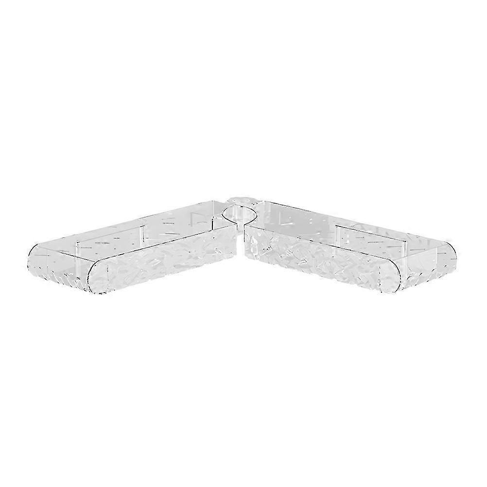 Transparent Corner Shelf Multi-purpose Storage Shelf Bathroom Wall Rotatable Shelf