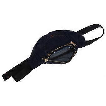 Retro Tvättbar Denim Bröstväska Mode Cross Body Midjeväska Kvinnor Dejtingväska