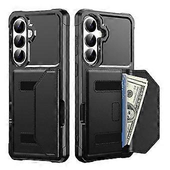 Compatible For Samsung Galaxy S26+ Case Card Holder Leather + TPU Anti-drop Phone Cover