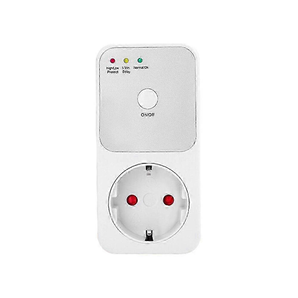 Protector Voltage Relay Electrical Socket, Refrigerator Voltage Protector Multifunctional compatible withHome Appliance EU Plug