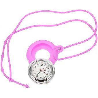 Nurse Pocket Silicone Watch for Nurse Use 1Pcs Violet Hanging Medical Watch