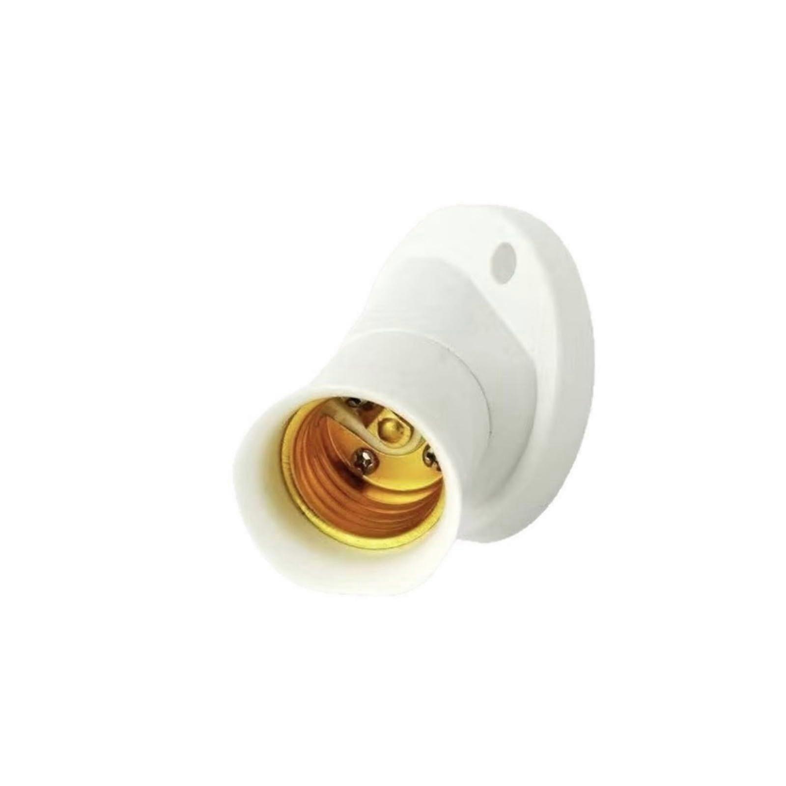 45 Degree Tilted E27 Light Socket 20 Pack, Durable Wall Mount Lamp Holder Base for Secure Easy Installation