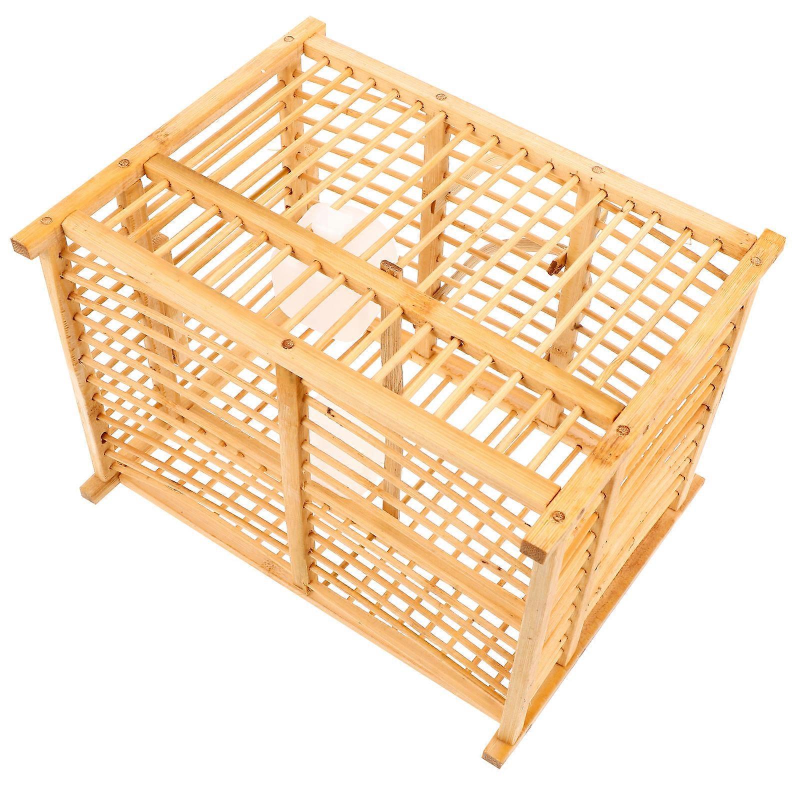 Bærbart bambusfuglbur for undulat