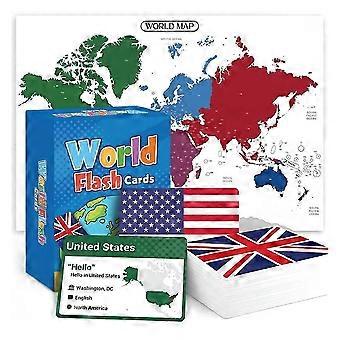 World Flags Flashcards 245 Country-Flags Cards Game Educational Games for Kids Adults
