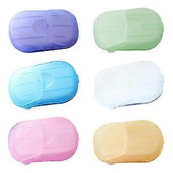 120 Sheets Clean Shampoo Hand Washing Soap Camping Hand Soap Foaming Paper Soap Flakes Hand Soap Sheets
