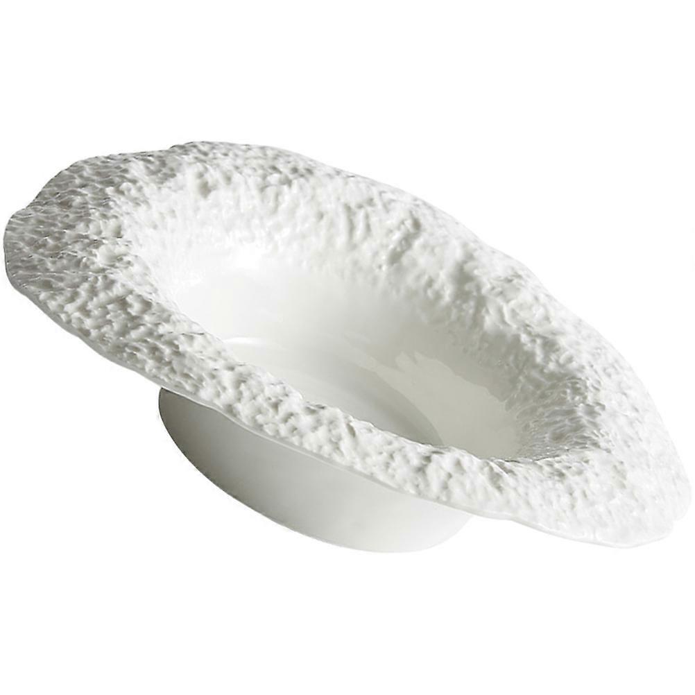 White Ceramic Pasta Plate for Dinner Use Pattern Dish