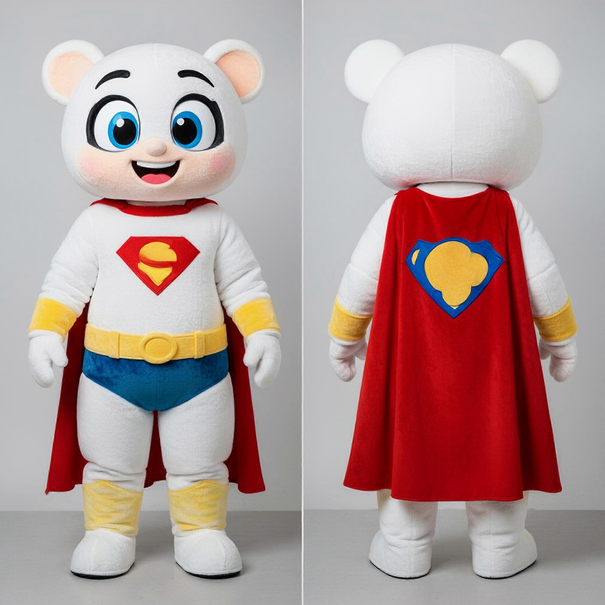 MASTICOT White Bold Superhero Mascot