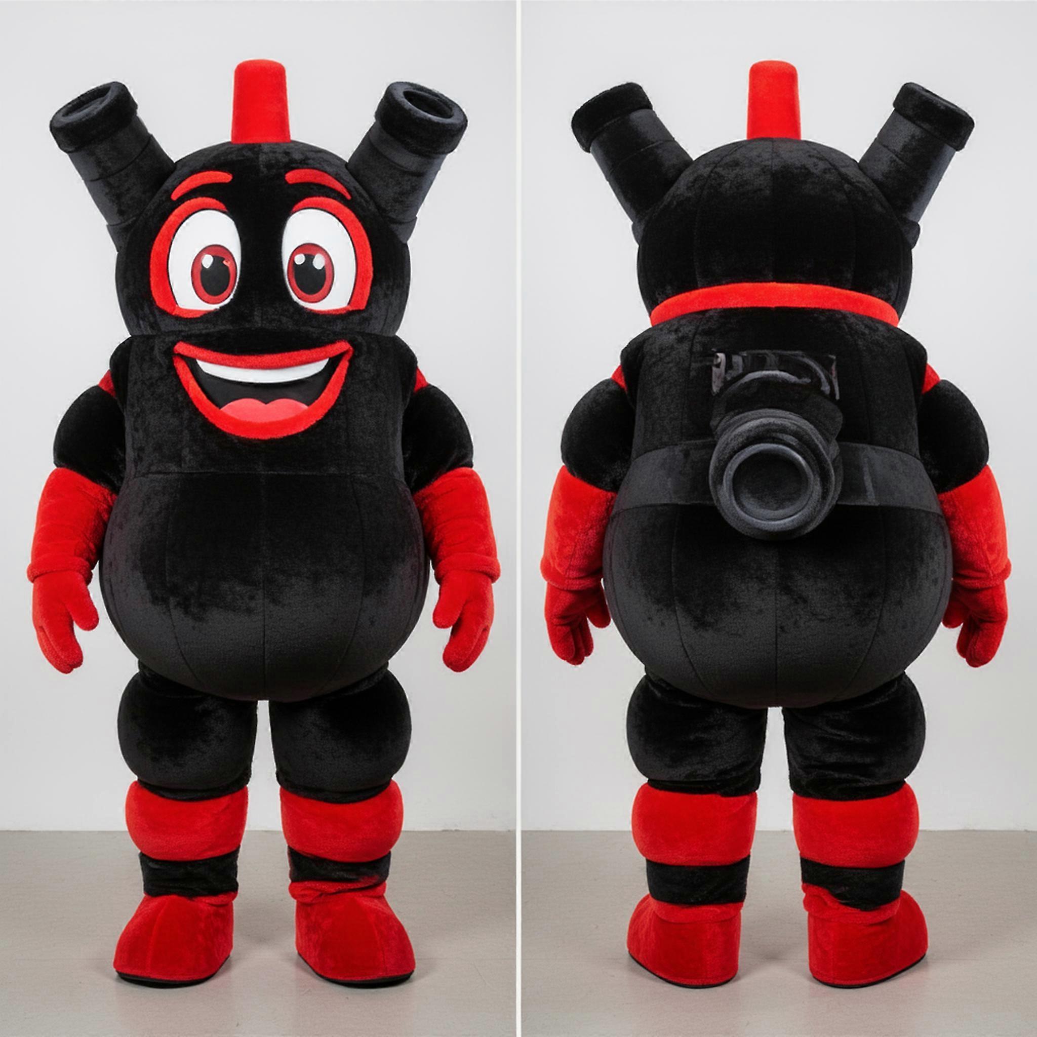 MASTICOT Midnight Black Dynamic Human Cannon Ball Mascot