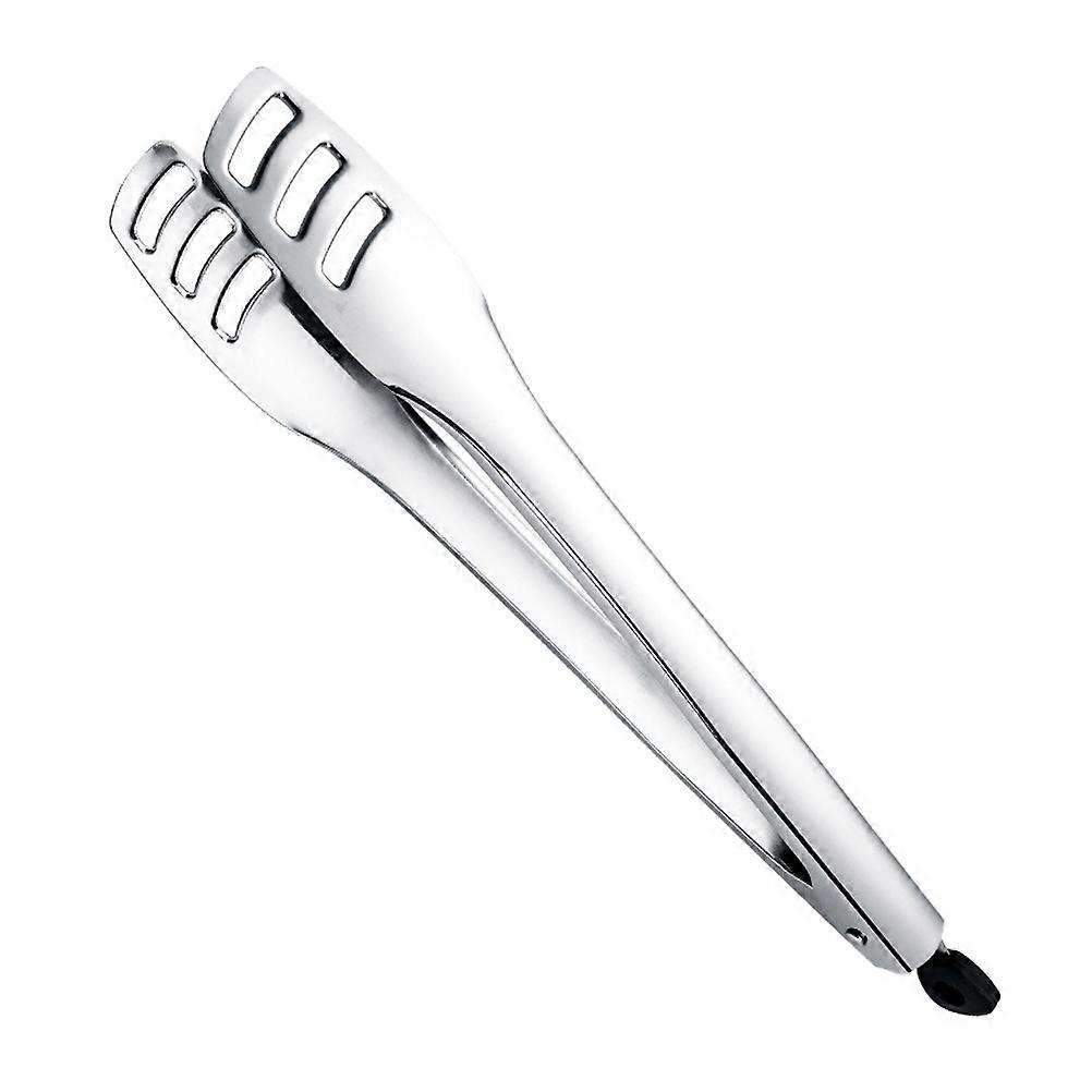 Kitchen Bread Clip Tong Using Stainless Steel Material 2Pcs Silver