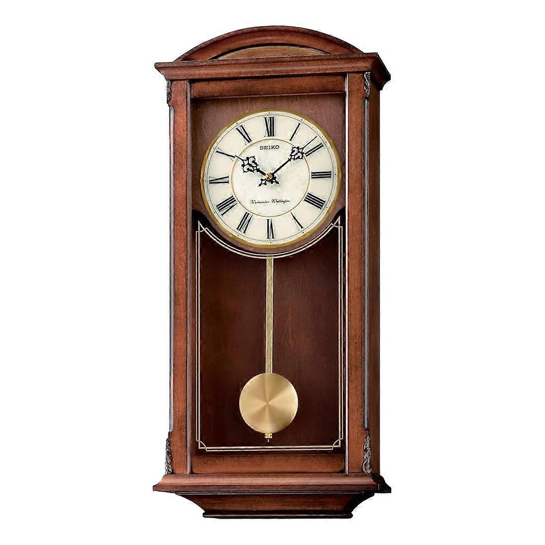 Seiko Long Case Pendulum Chiming Wall Clock QXH030B