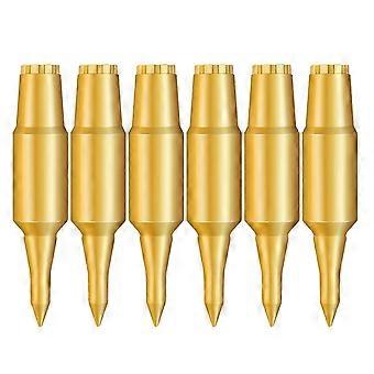 Tees de golfe de 6 peças Tees de golfe de baixa resistência Base de bola de golfe de plástico T de suporte de plástico para treinamento de batida à distância