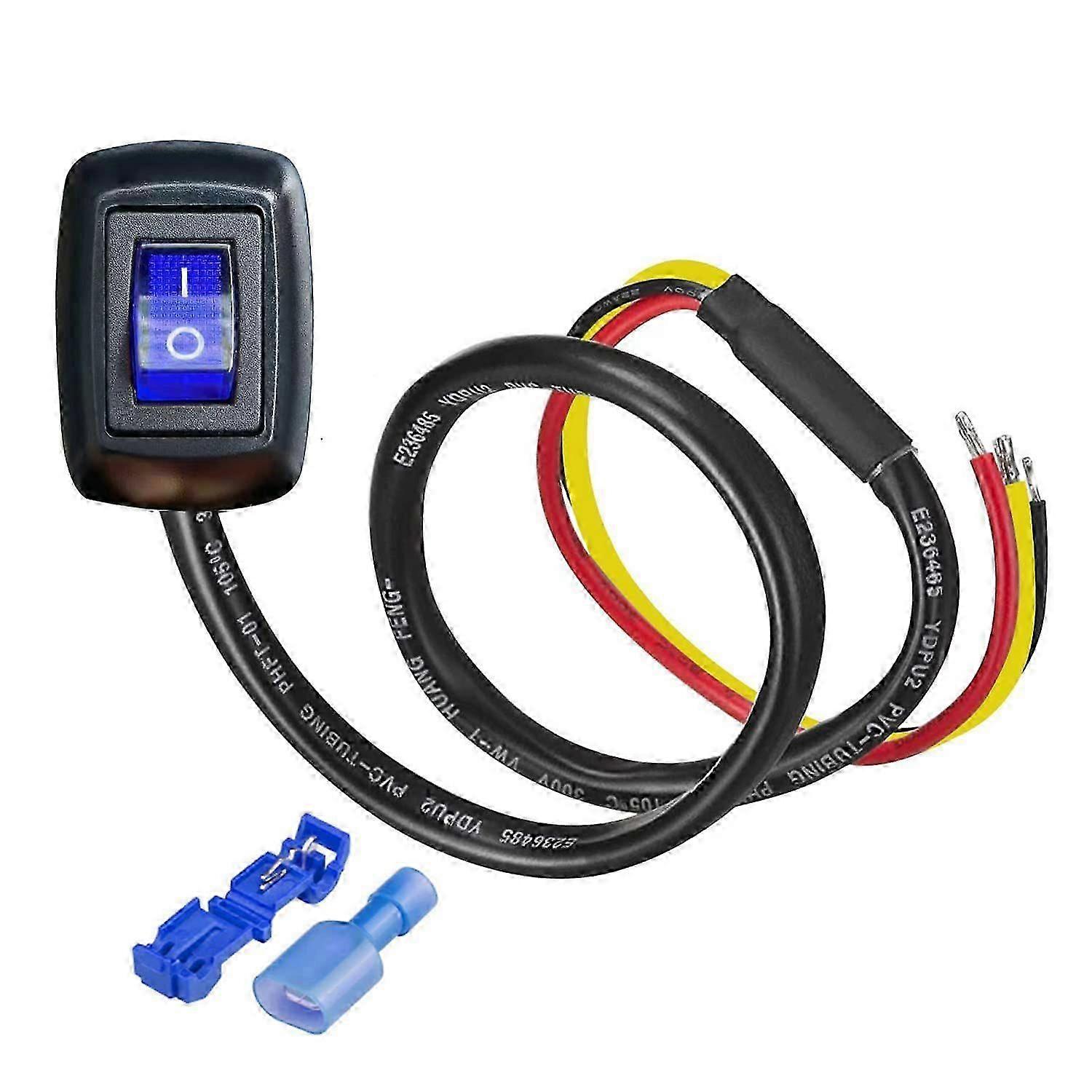 Self-adhesive Toggle Switch with Terminal Block, ON/OFF Control, Rated DC12V/10A and 24V/5A, Toggle Switch for DIY Projects